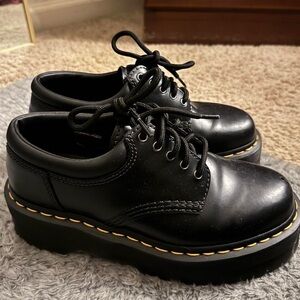 Black Leather Platform Shoes